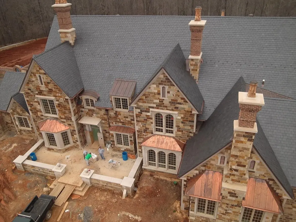Craftsman Roofing Slate Roof Repair project in Brookstone